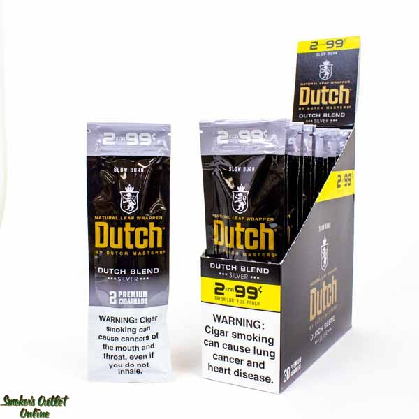 Dutch Natural Leaf Cigarillos - Dutch Blend Silver Pouch