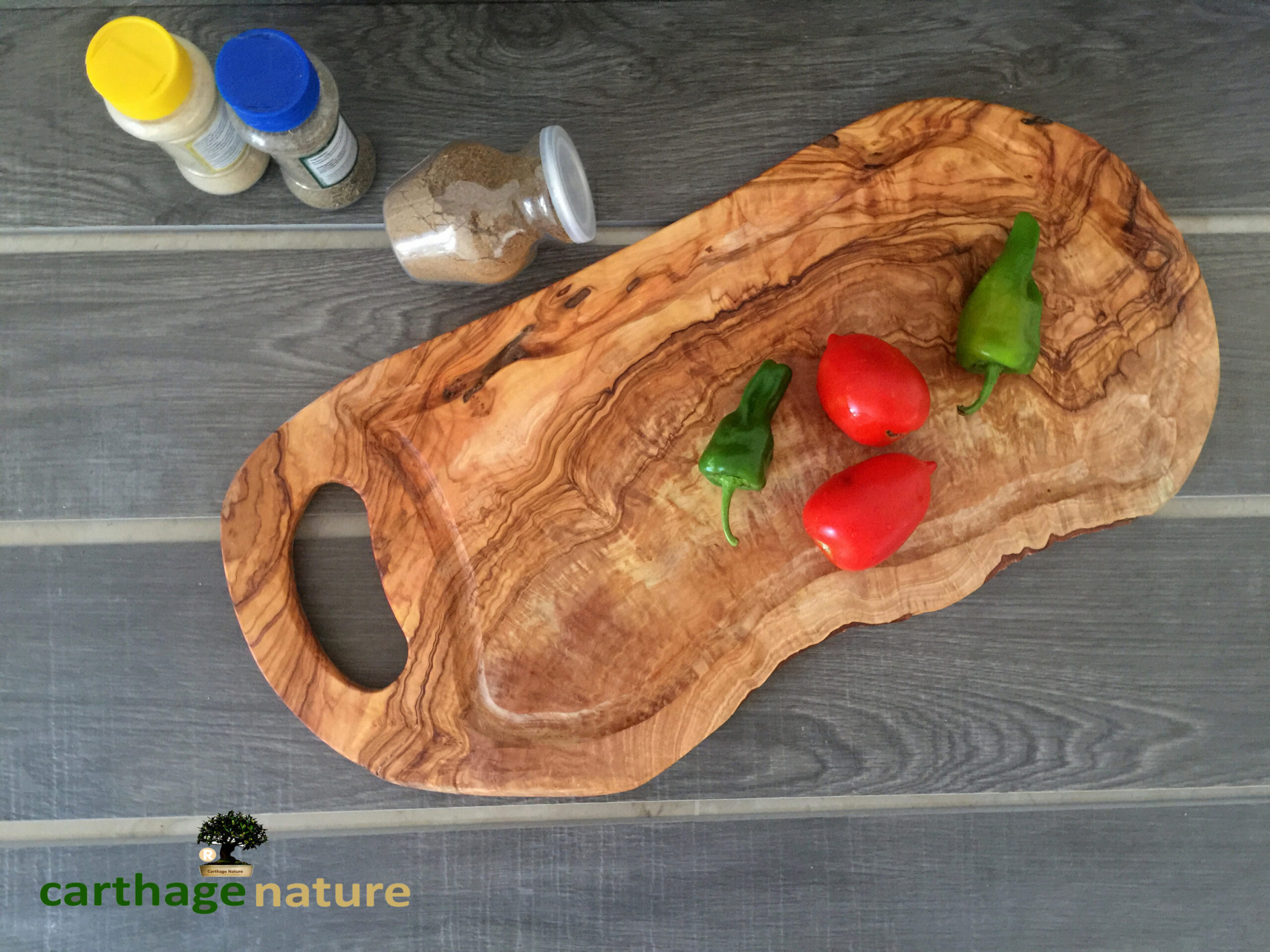 Olive Wood Chopping Board with Hole and Groove