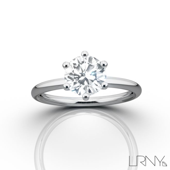 HILLARY SOLITAIRE :: ROUND PLATINUM