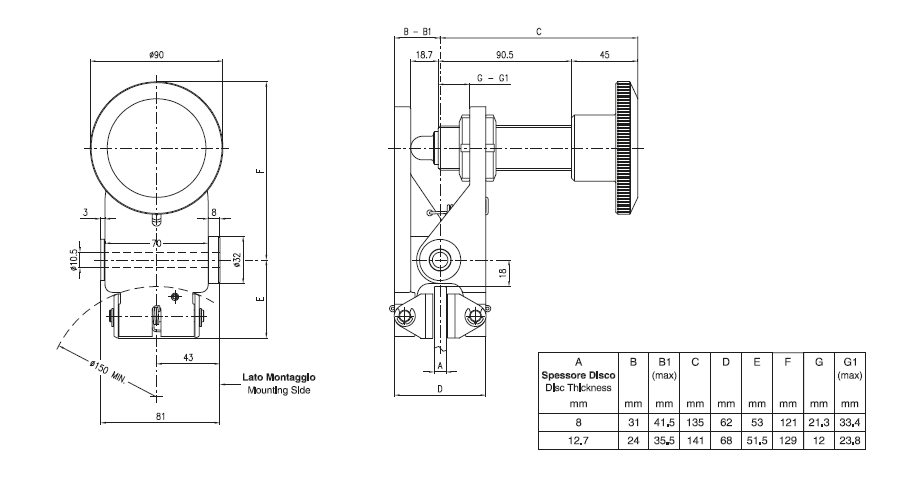 KEST Mechanically actuated brakes are KBM1