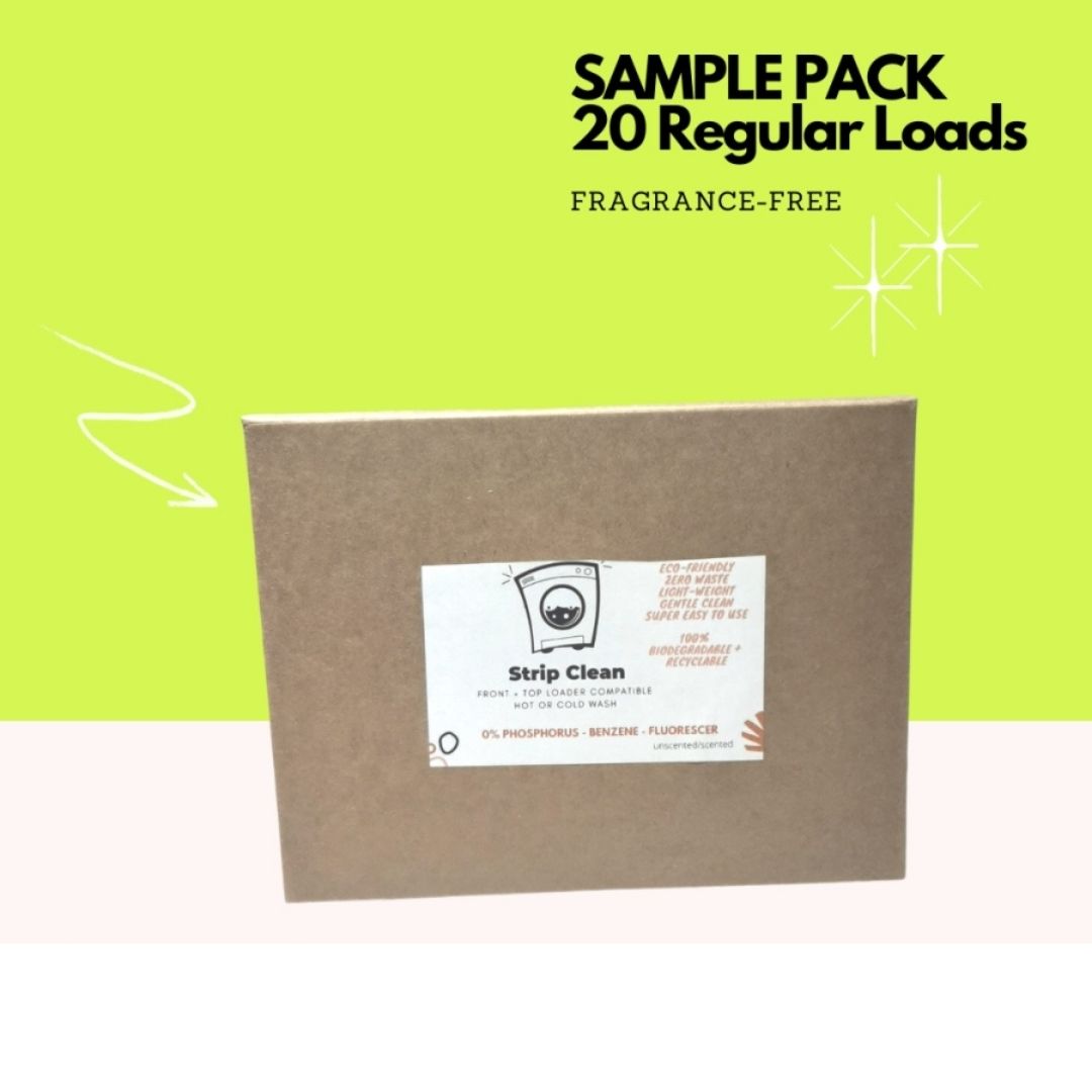 Laundry Sheets Sample Pack 20 loads (Fragrance-Free)