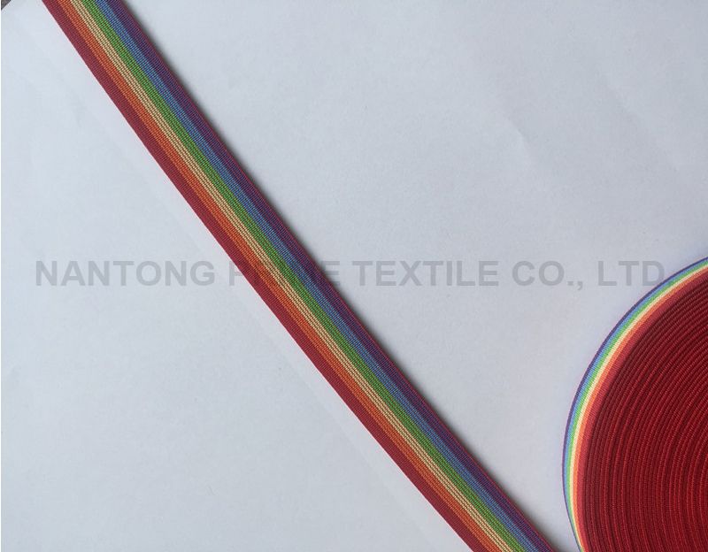 Rainbow webbing---Manufacturer    woven elastic band  