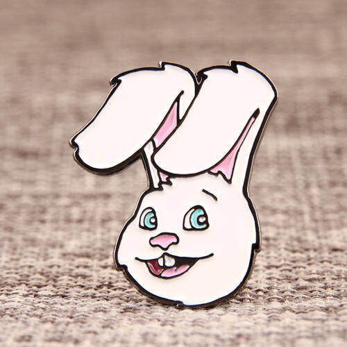 White Rabbit Enamel Pins