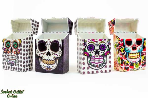 Buy Sugar Skull Cigarette Holder Case - King | Smoker's Outlet Online