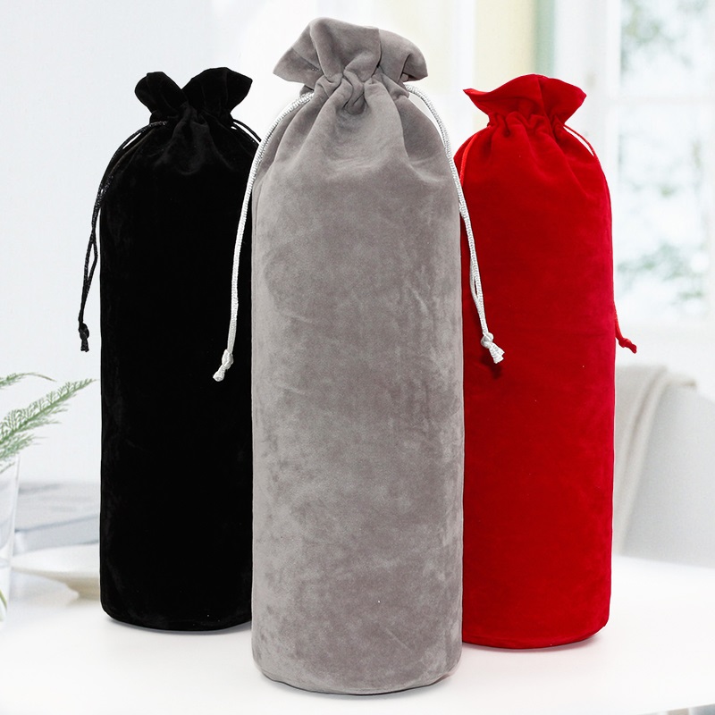 Velvet Bottle Bag, Wine Bag, Velvet Gift Bag, Promotional Bottle Bag