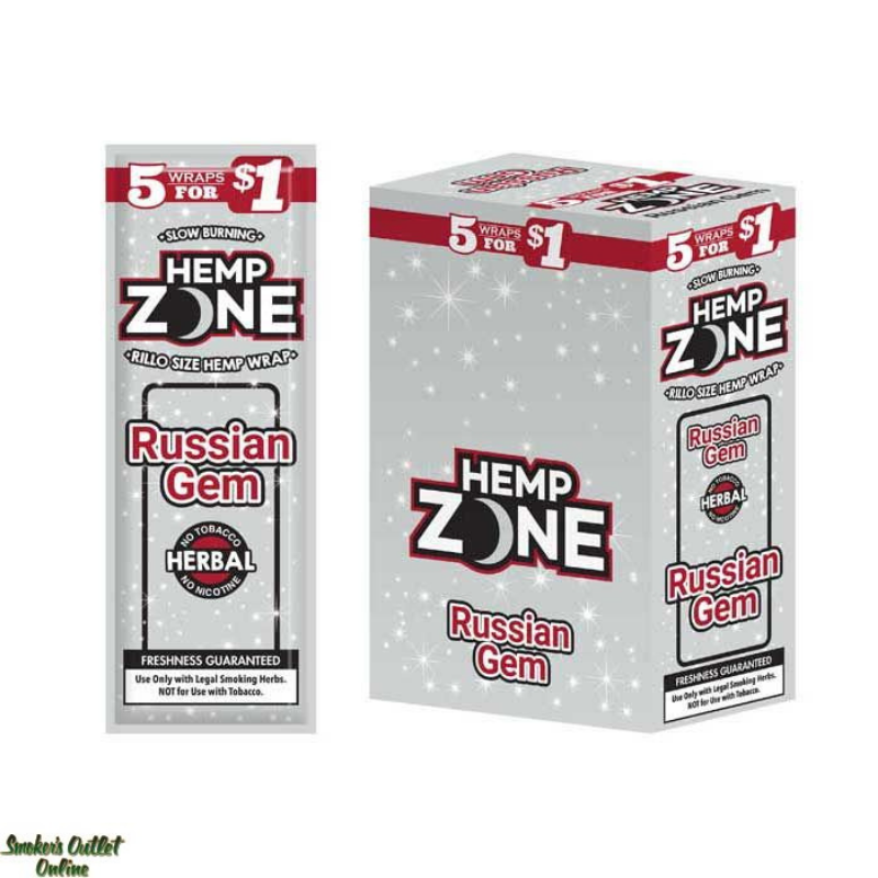 Hemp Zone Rillo Size Hemp Wrap - Russian Gem