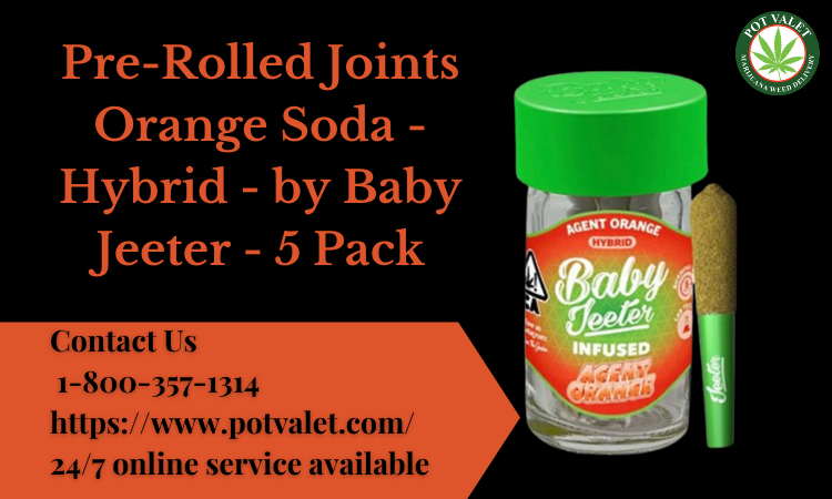 Pre-Rolled Joints Orange Soda - Hybrid - by Baby Jeeter - 5 Pack