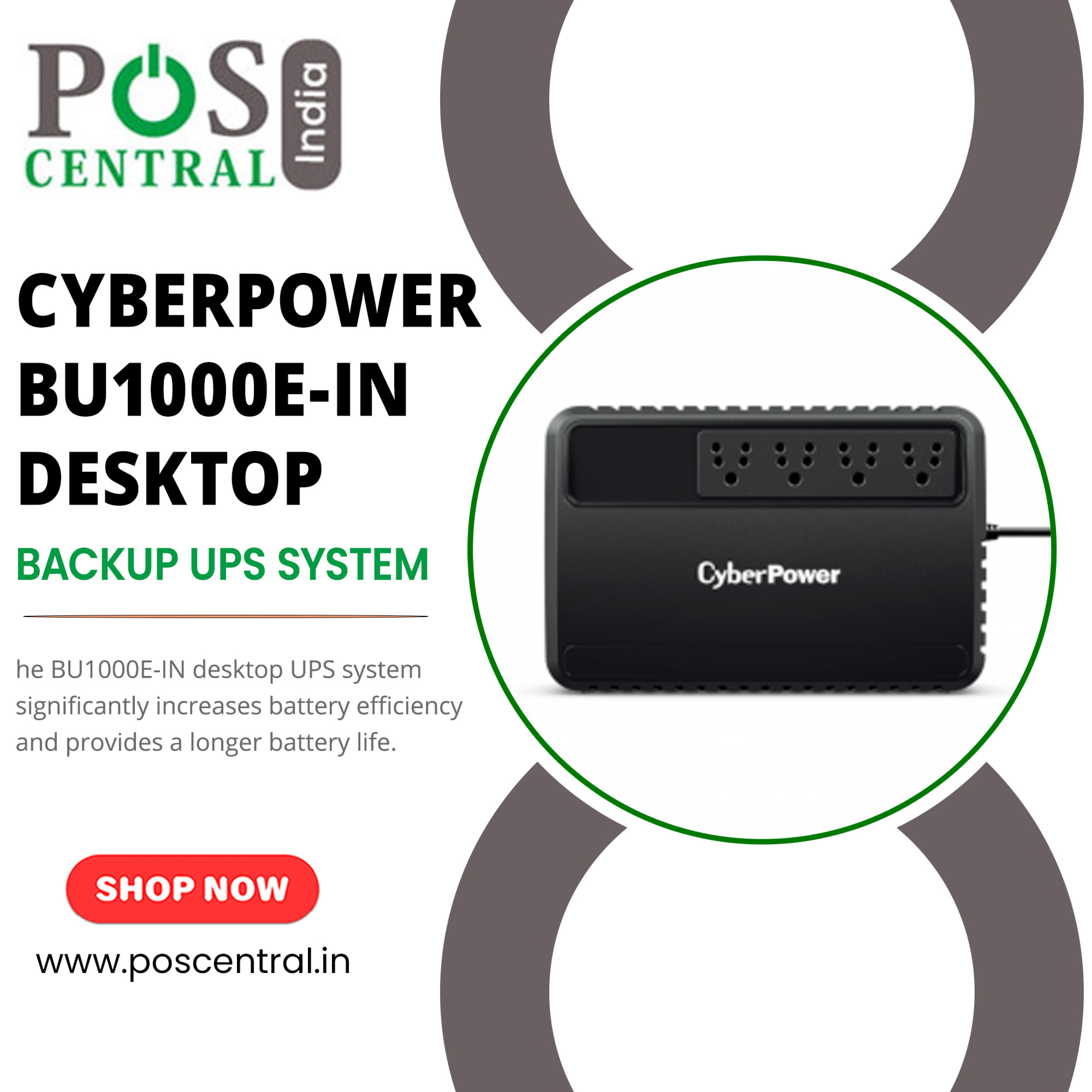 CyberPower BU1000E-IN Desktop Backup UPS System