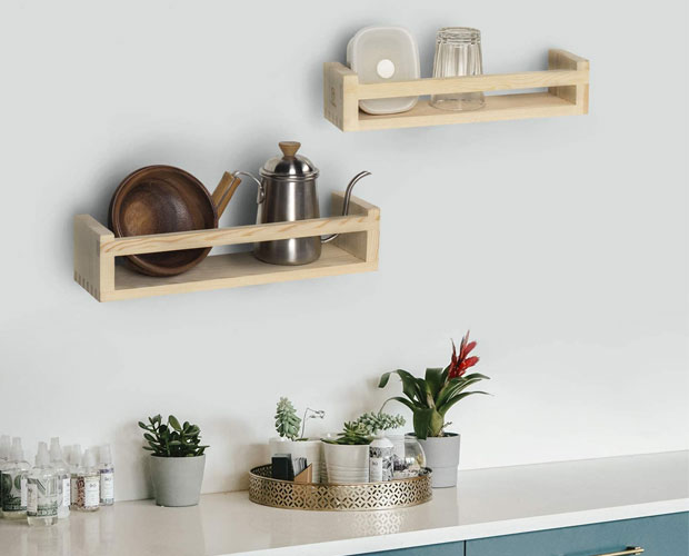 Wooden Wall Shelves Living Room