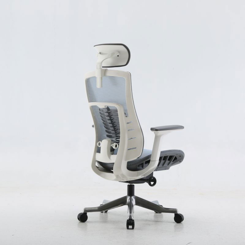 Sihoo M93C-301 White Frame Blue Mesh Aluminum Base Office Chair With 3D Armrest Back Support