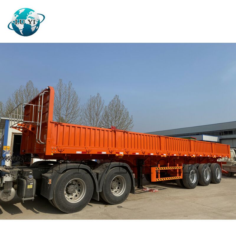 3 Axle Orange Side Wall Trailer