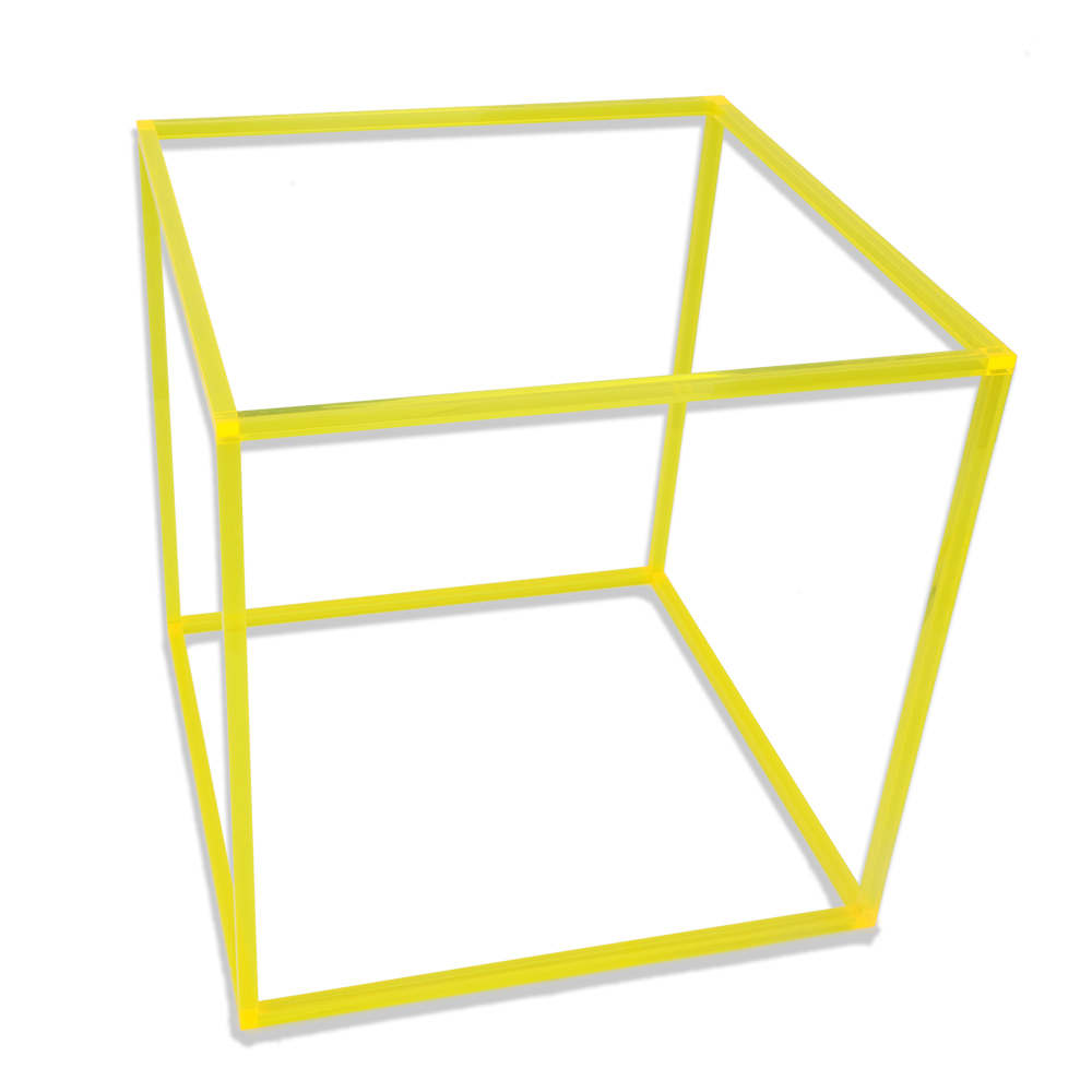 Custom Designed Color Acrylic Display Box With Fluorescent Green For Display Products