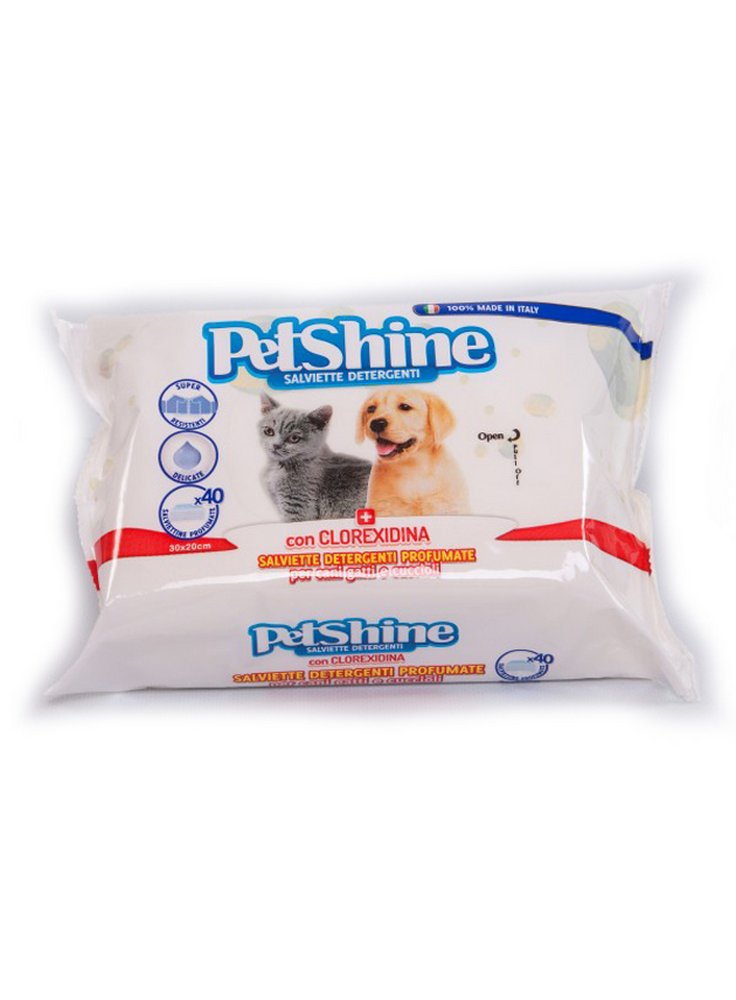 SALVIETTINE DETERGENTI PER CANI E GATTI PETSHINE