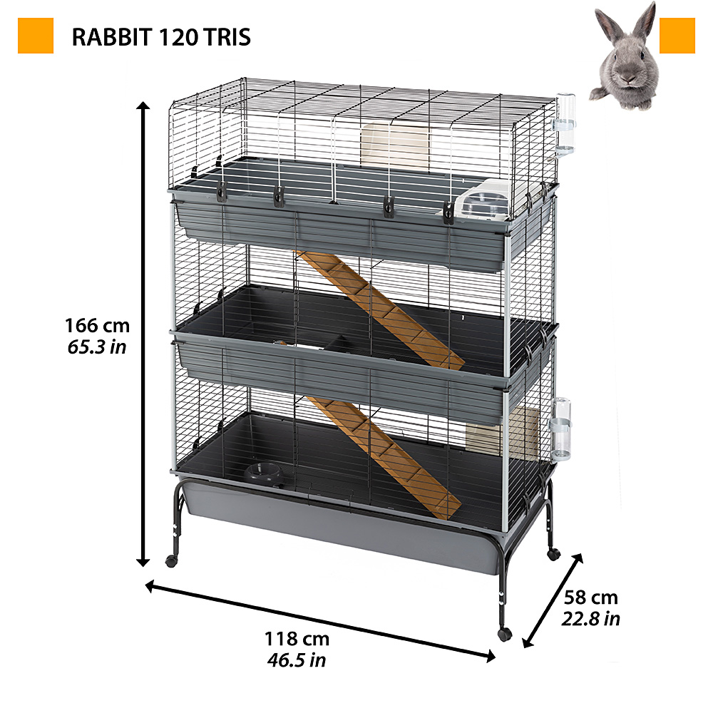 RABBIT 120 TRIS C/STAND GABBIA 201