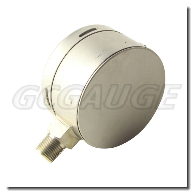 4 Inch All Stainless Steel Bottom Connection Safety Pattern Pressure Guages with Blow-out Back