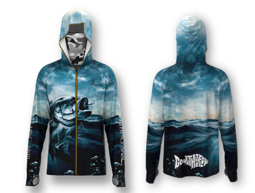 Summer breathable printed ice silk fishing suit