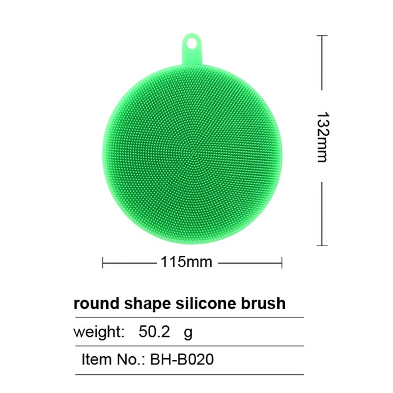 Round Silicone Dishwashing Sponge