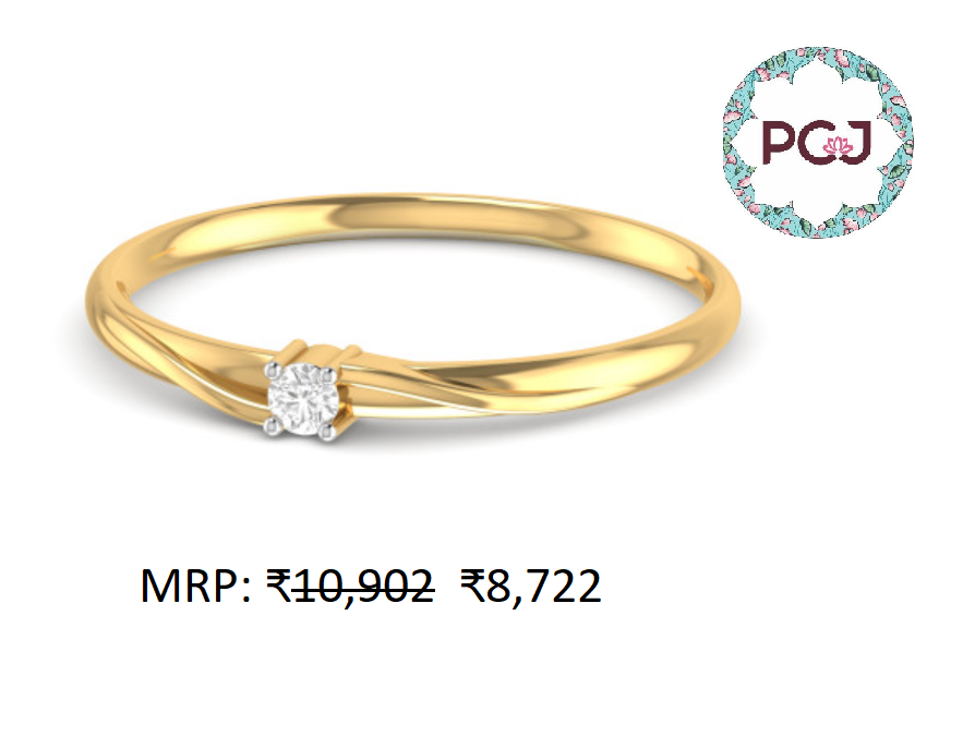 Buy The Naveah Single Stone Diamond Ring By PC Jeweller