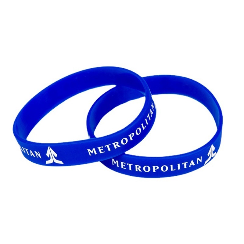 Custom thin blue line silicone rubber bracelets