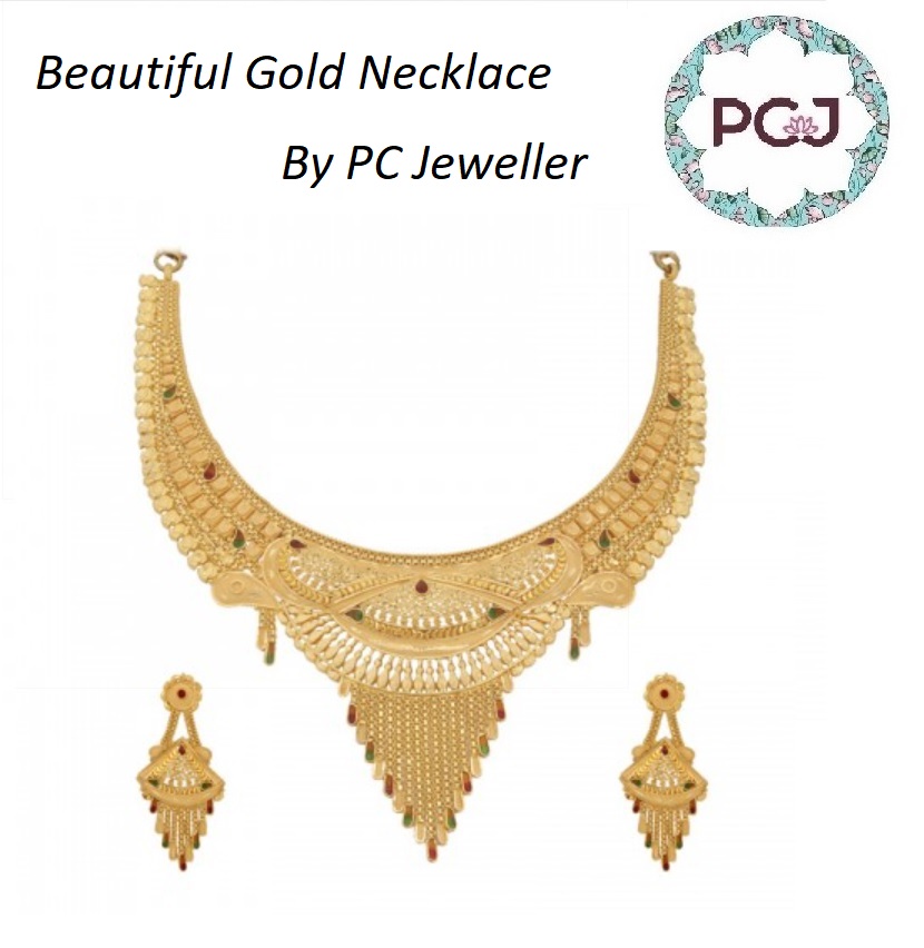 The Beautiful Nishadi Gold Necklace By PC Jeweller