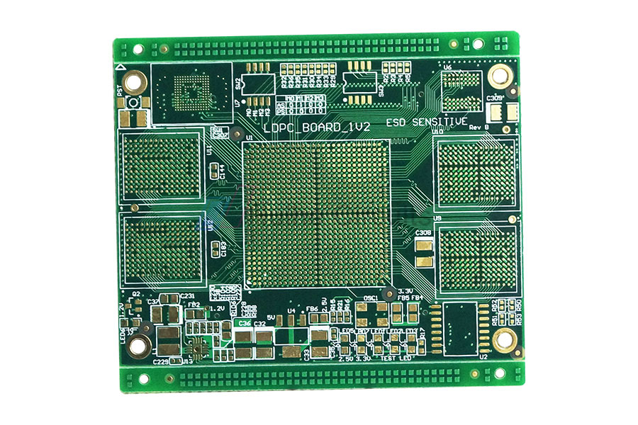 10 Layer Impedance Control Resin Plugging PCB