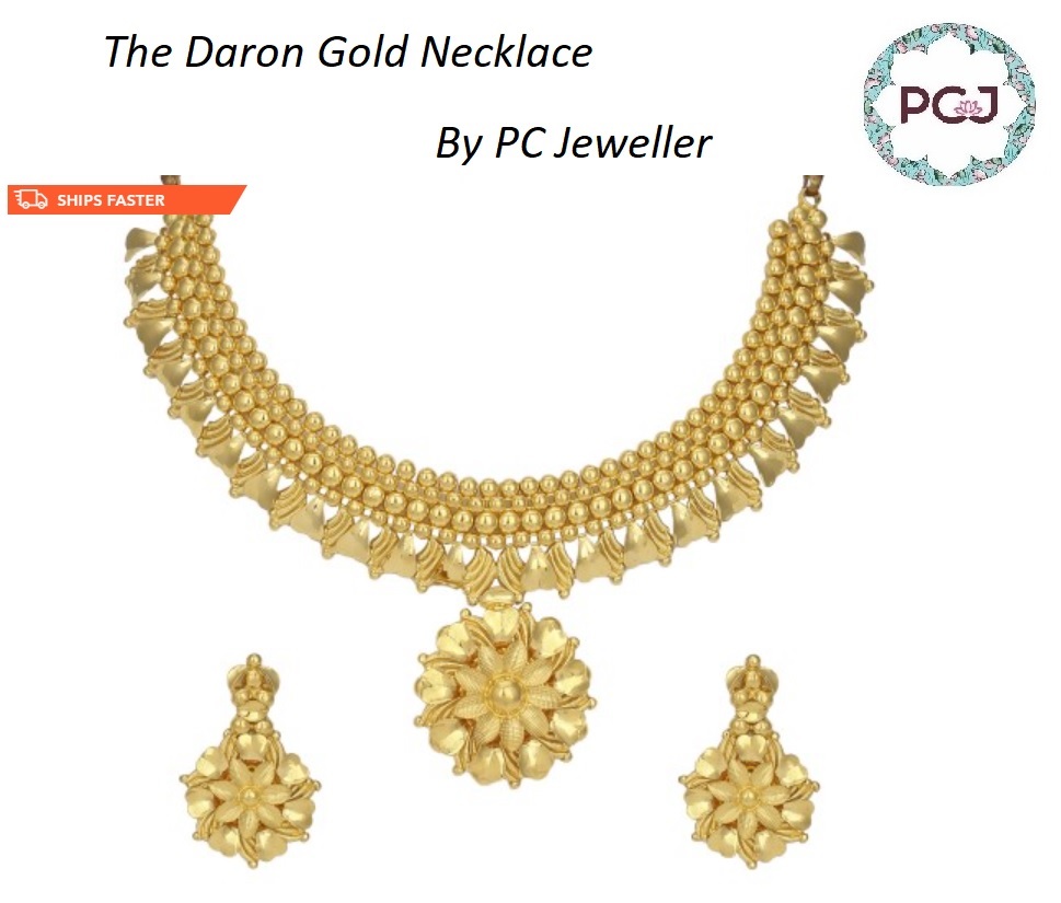 The Daron Gold Necklace Set By PC Jeweller