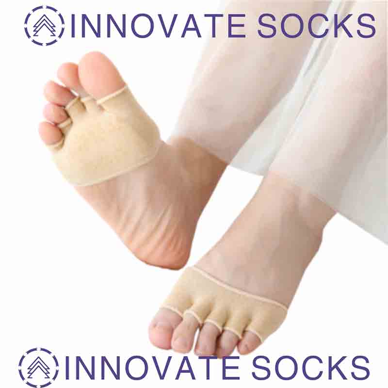 Five Toe Women's Cotton Thin Socks With Glue And Padded Split Toe socks